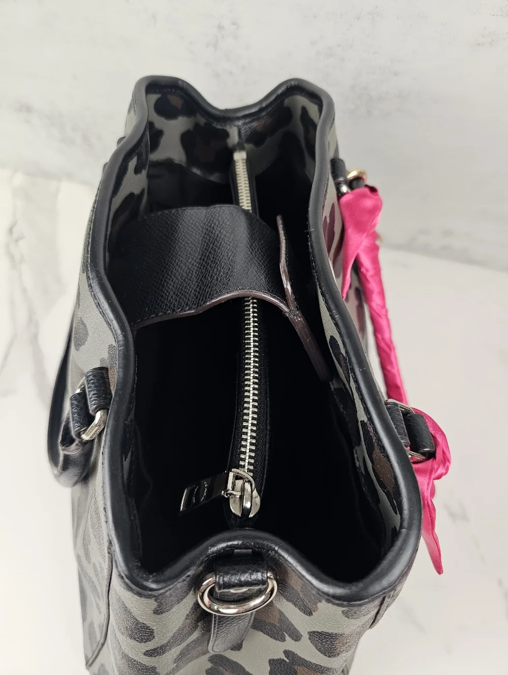 Coach Margo Satchel in Grey Ocelot